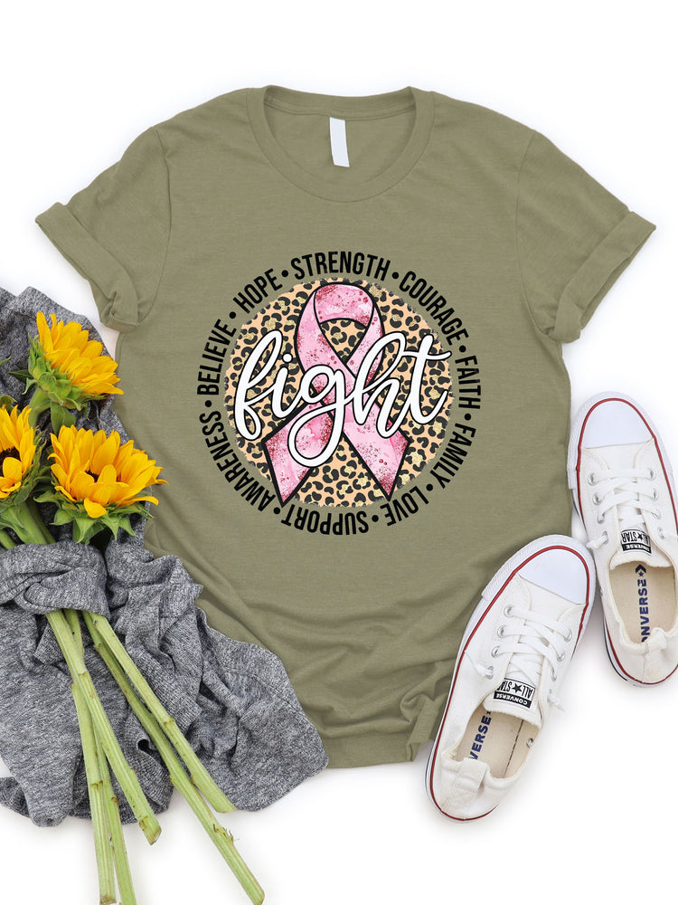 Pink Ribbon Fight Graphic Tee