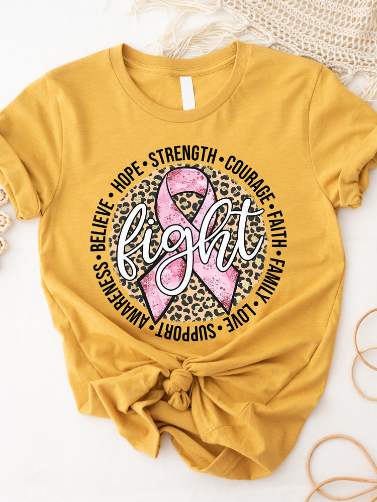 Pink Ribbon Fight Graphic Tee