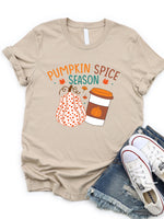 Pumpkin Spice Season Polka Dot Graphic Tee