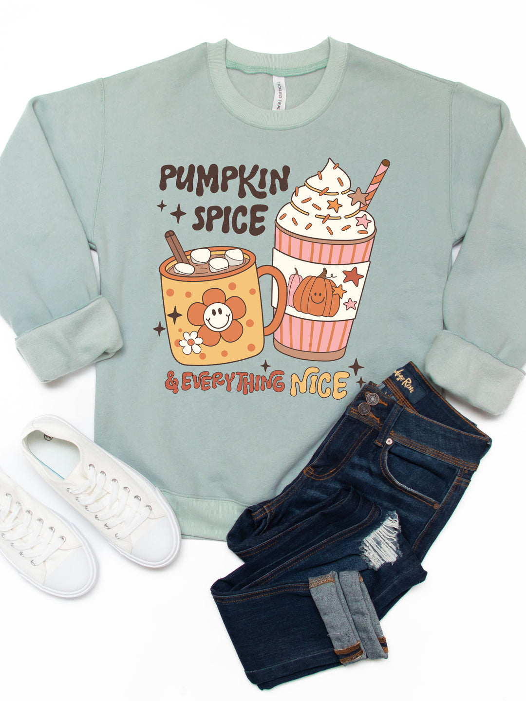 Pumpkin Spice & Everything Nice (Coffee Design) Graphic Sweatshirt