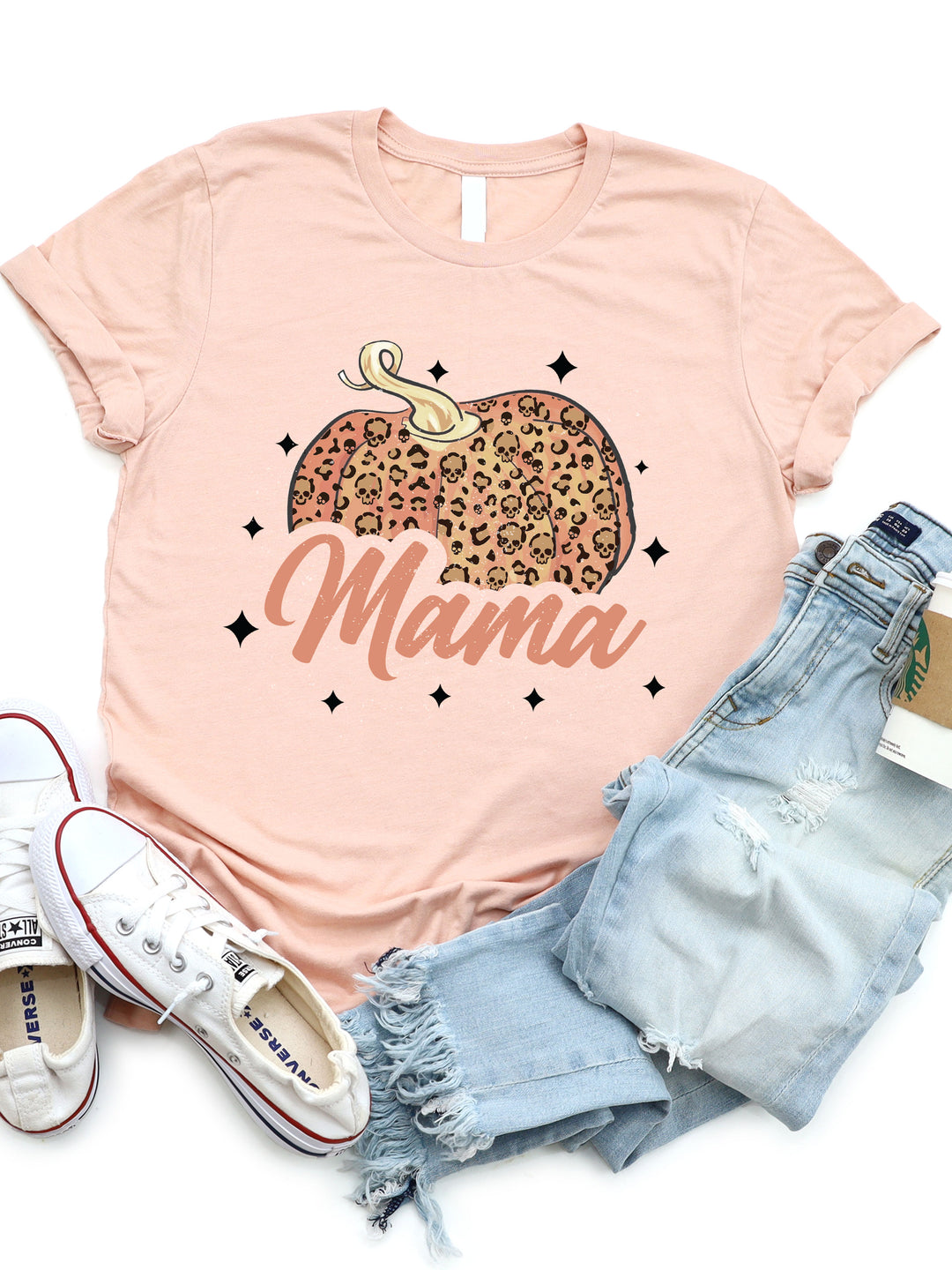 Mama - Pumpkin (Skull Pattern) Graphic Tee