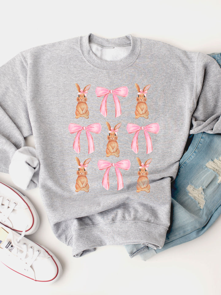 Bunnies and Bows Graphic Sweatshirt