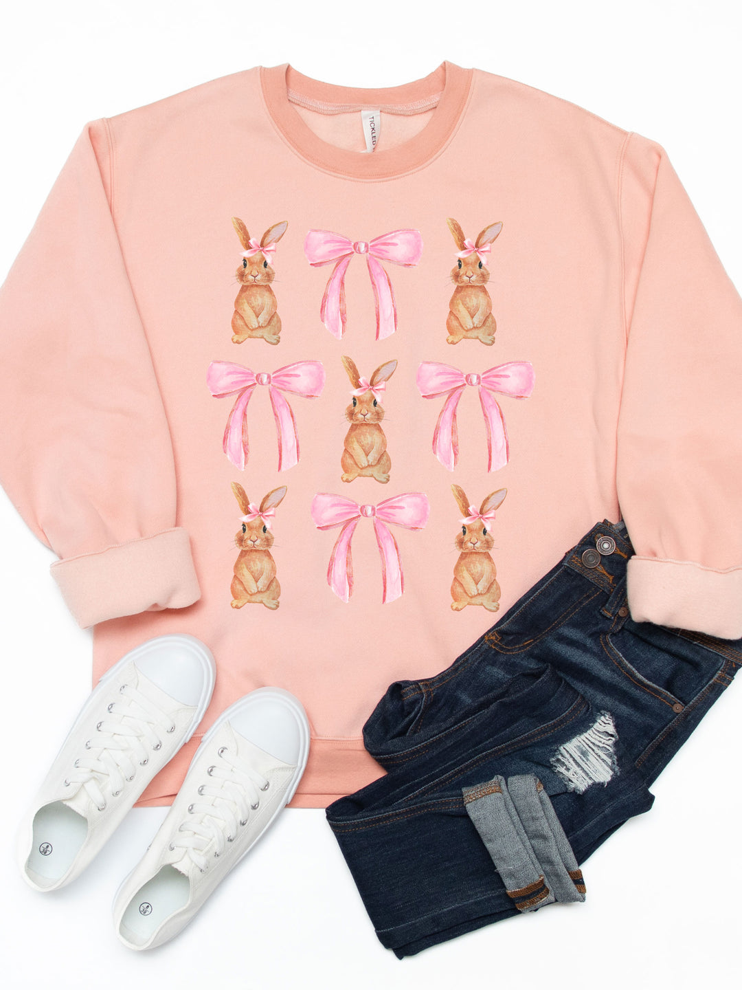 Bunnies and Bows Graphic Sweatshirt