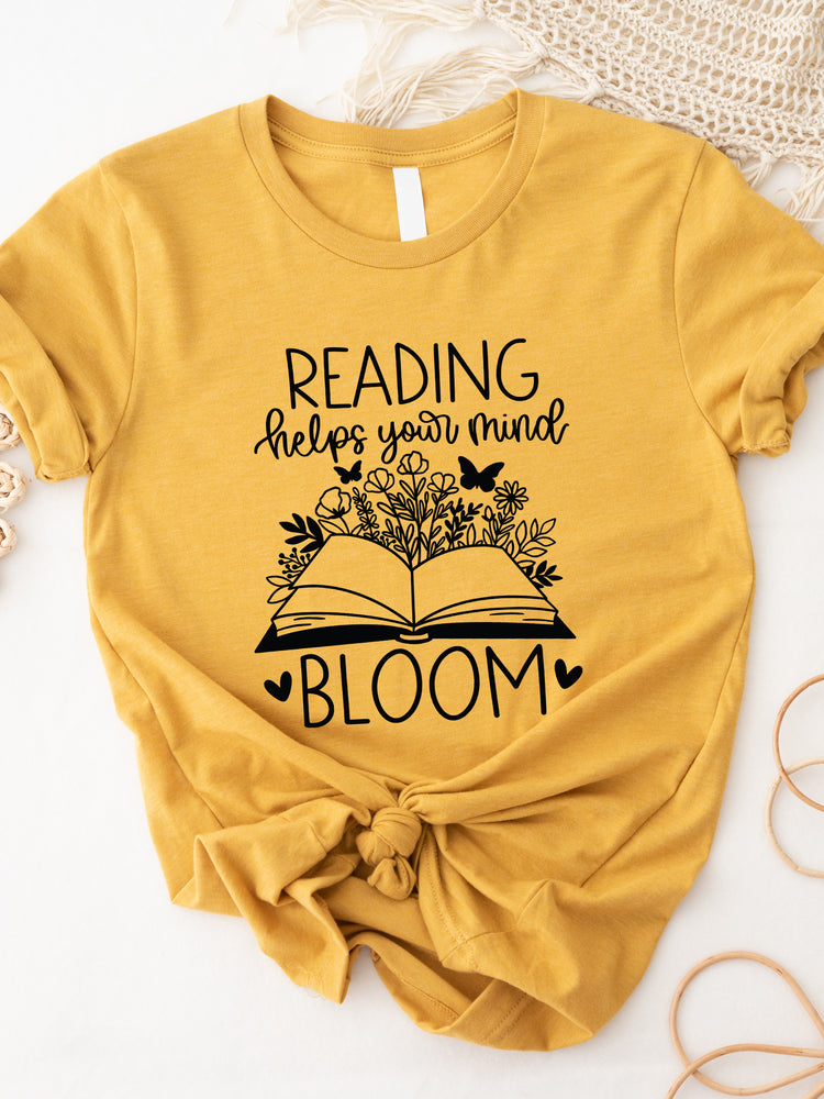 Reading helps your mind bloom Graphic Tee