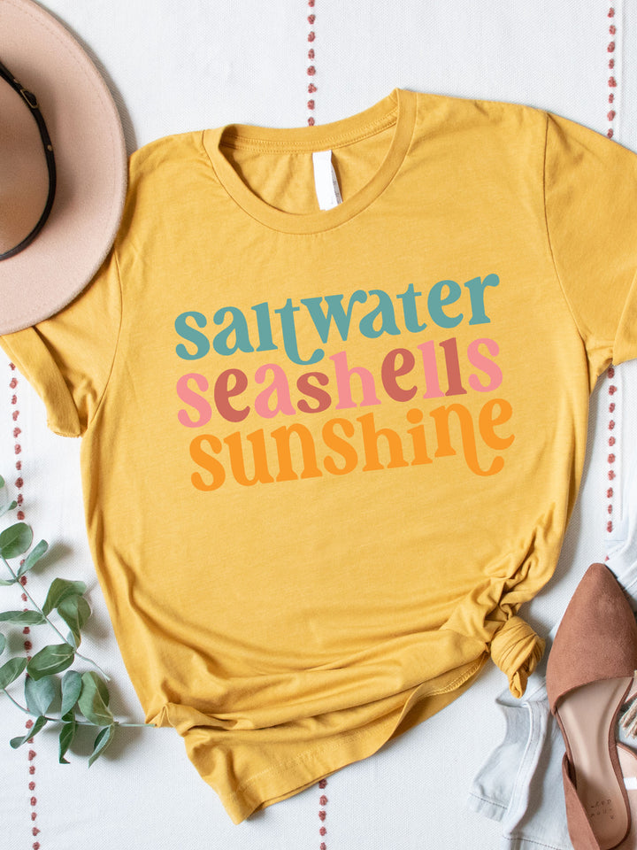 Saltwater Seashells Sunshine Graphic Tee