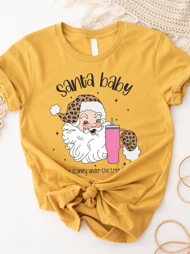 Leave a Stanley under the tree Boujee Santa Baby Graphic Tee