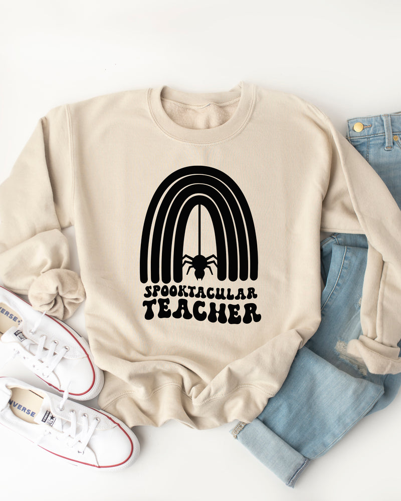 Spooktacular Teacher Graphic Sweatshirt