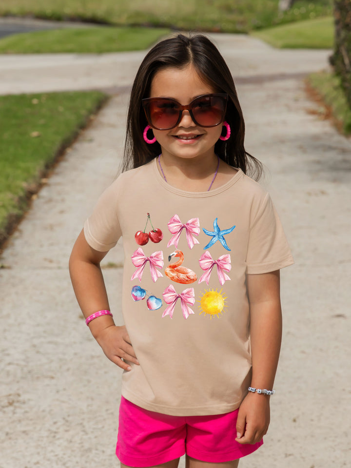 Summer & Bows Kids Graphic Tee