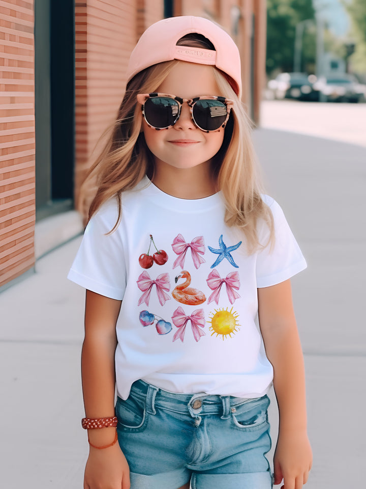 Summer & Bows Kids Graphic Tee