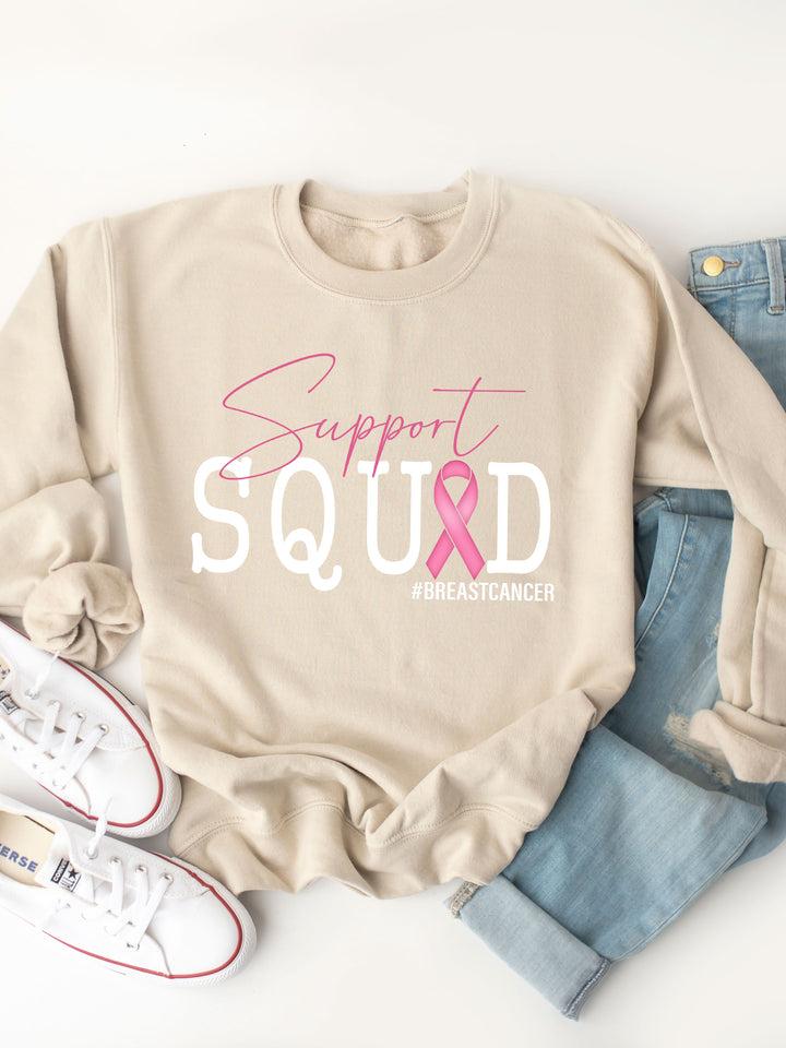 Support Squad #breastcancer Graphic Sweatshirt