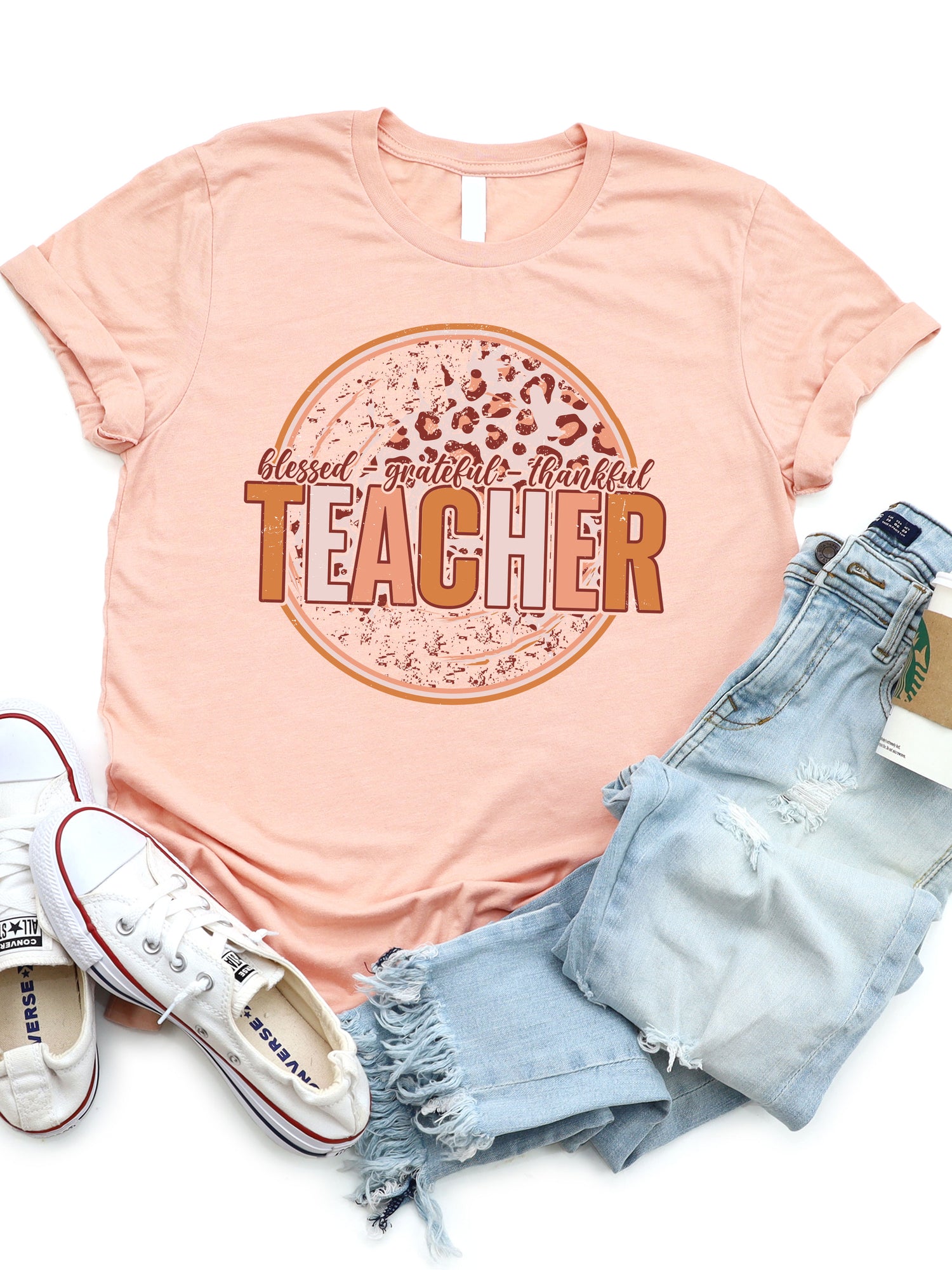 Personalized Cardinals Circle Leopard T-Shirt for Teacher Ph99