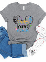 This Teacher Runs On Coffee & Magic - Disney Graphic Tee