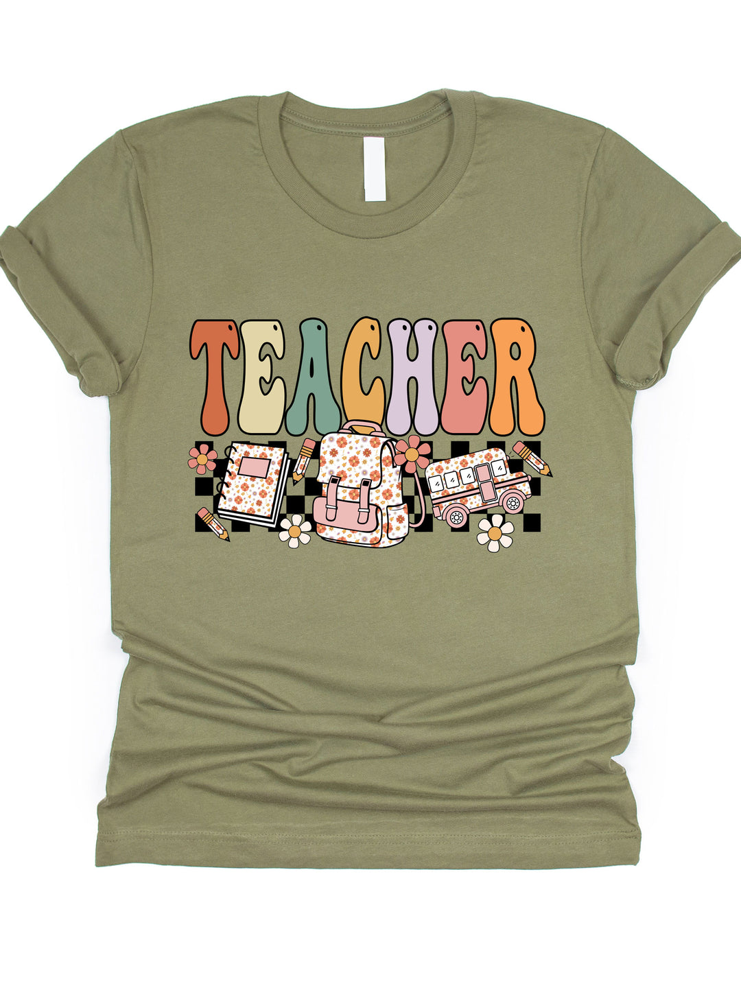 Retro Floral Teacher Graphic Tee