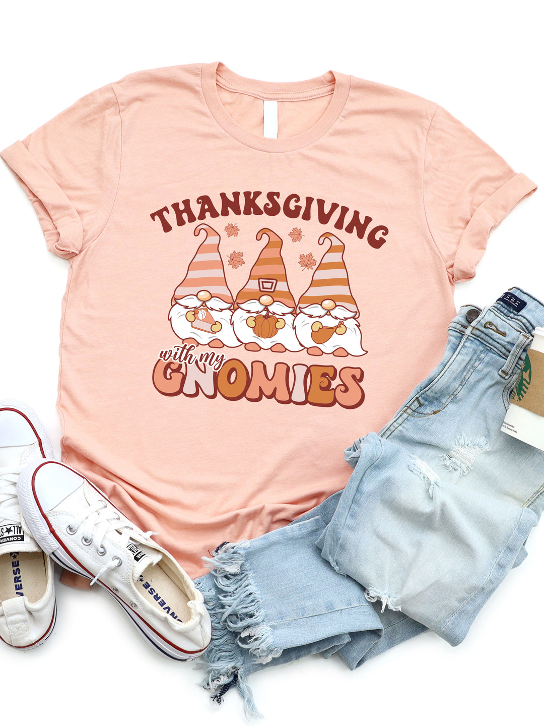 Thanksgiving With My Gnomies Graphic Tee