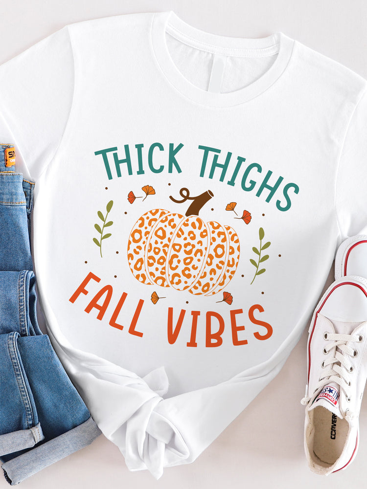 Thick Thighs Fall Vibes Graphic Tee