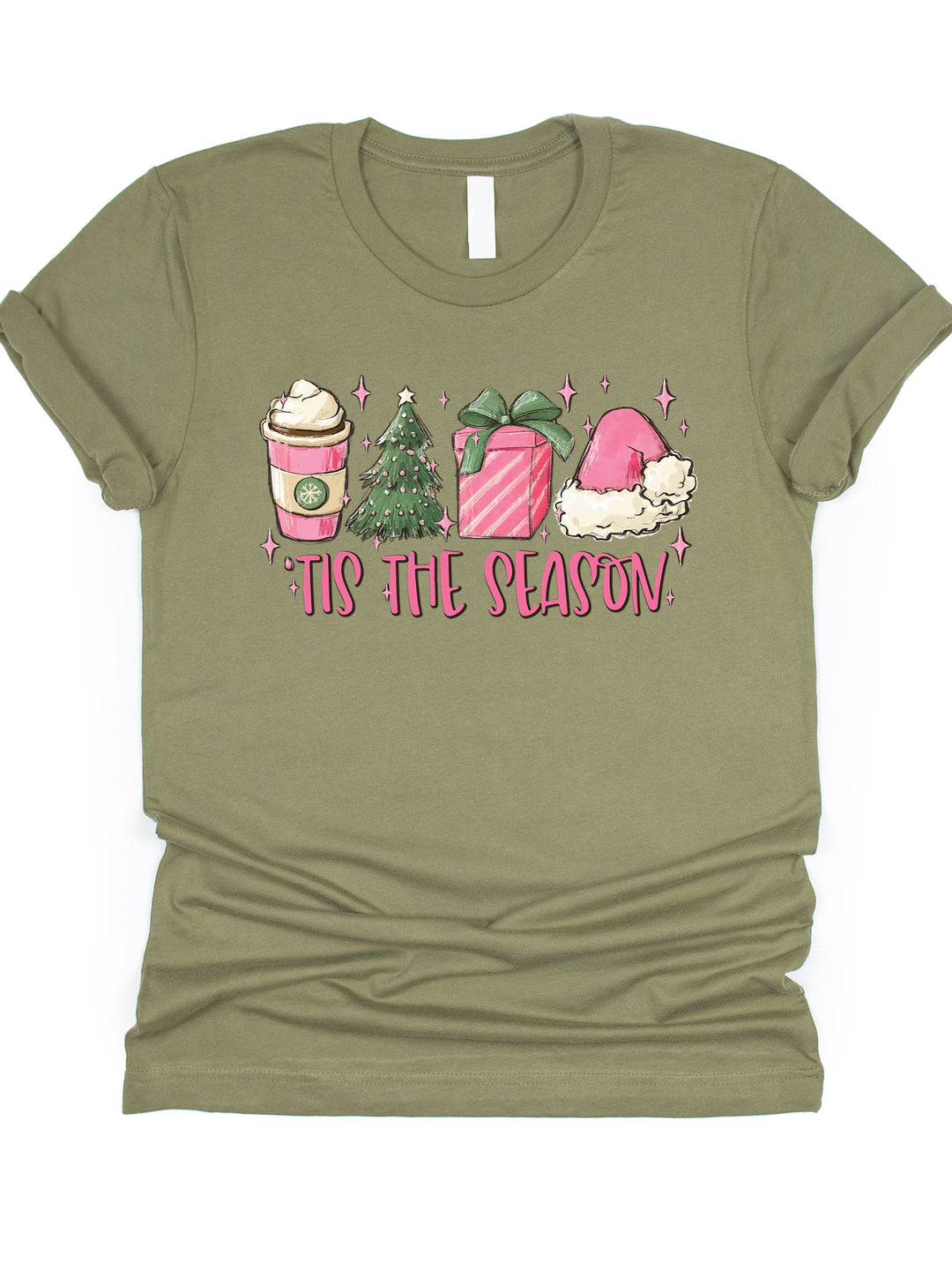 Tis The Season Pink Graphic Tee