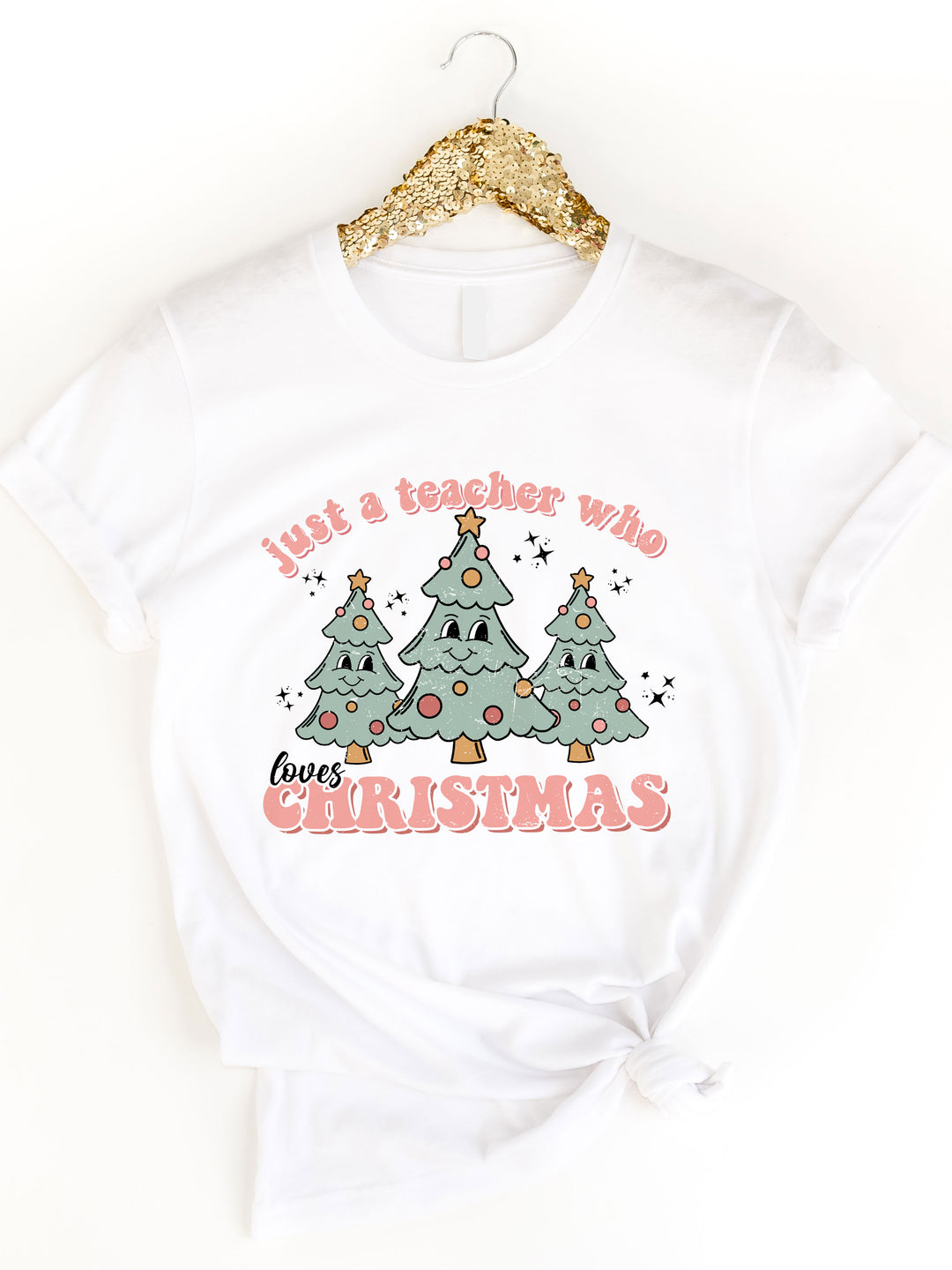 Just A Teacher Who Loves Christmas Graphic Tee