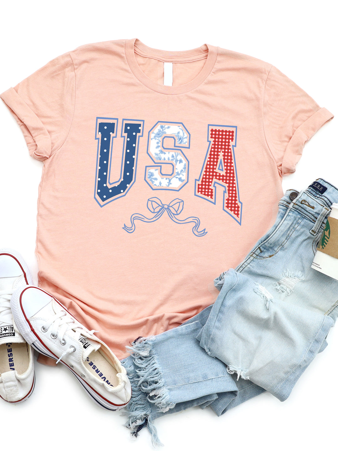 Patterned USA Graphic Tee