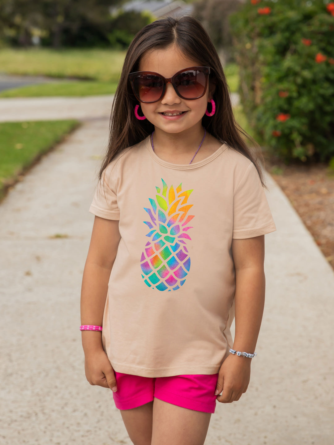 Watercolor Pineapple Kids Graphic Tee