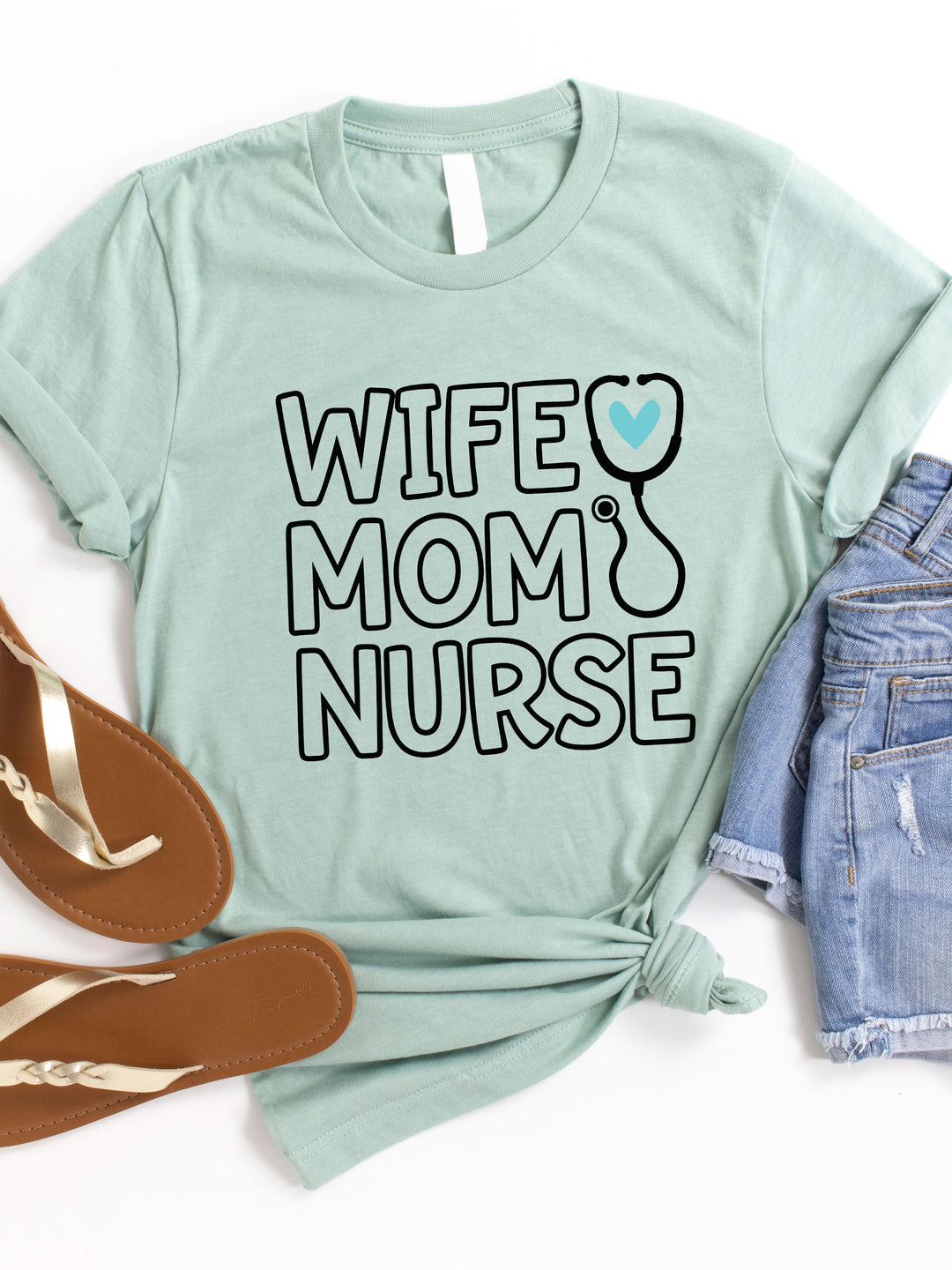 Wife Mom Nurse Graphic Tee