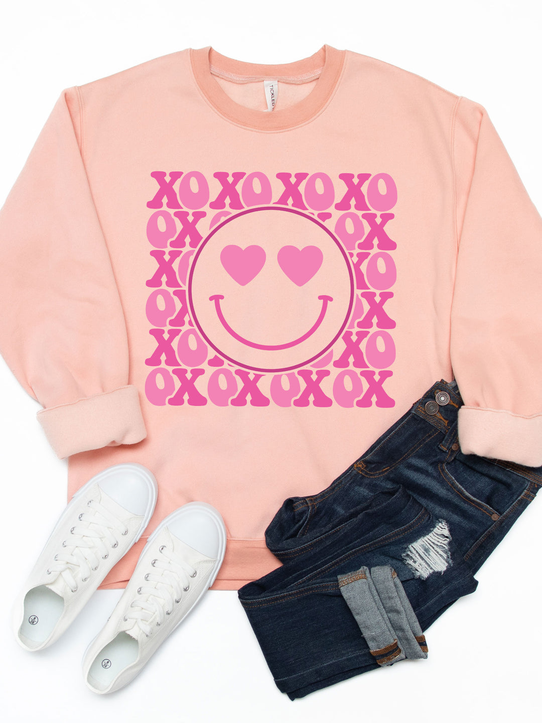 XOXO Smiley Face Graphic Sweatshirt