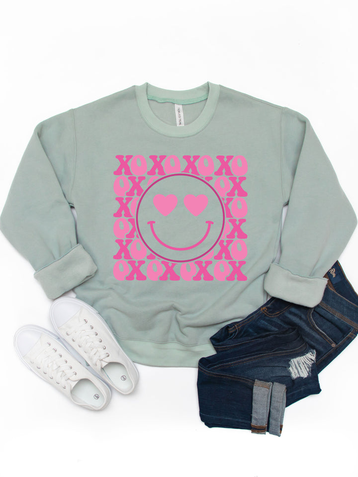 XOXO Smiley Face Graphic Sweatshirt