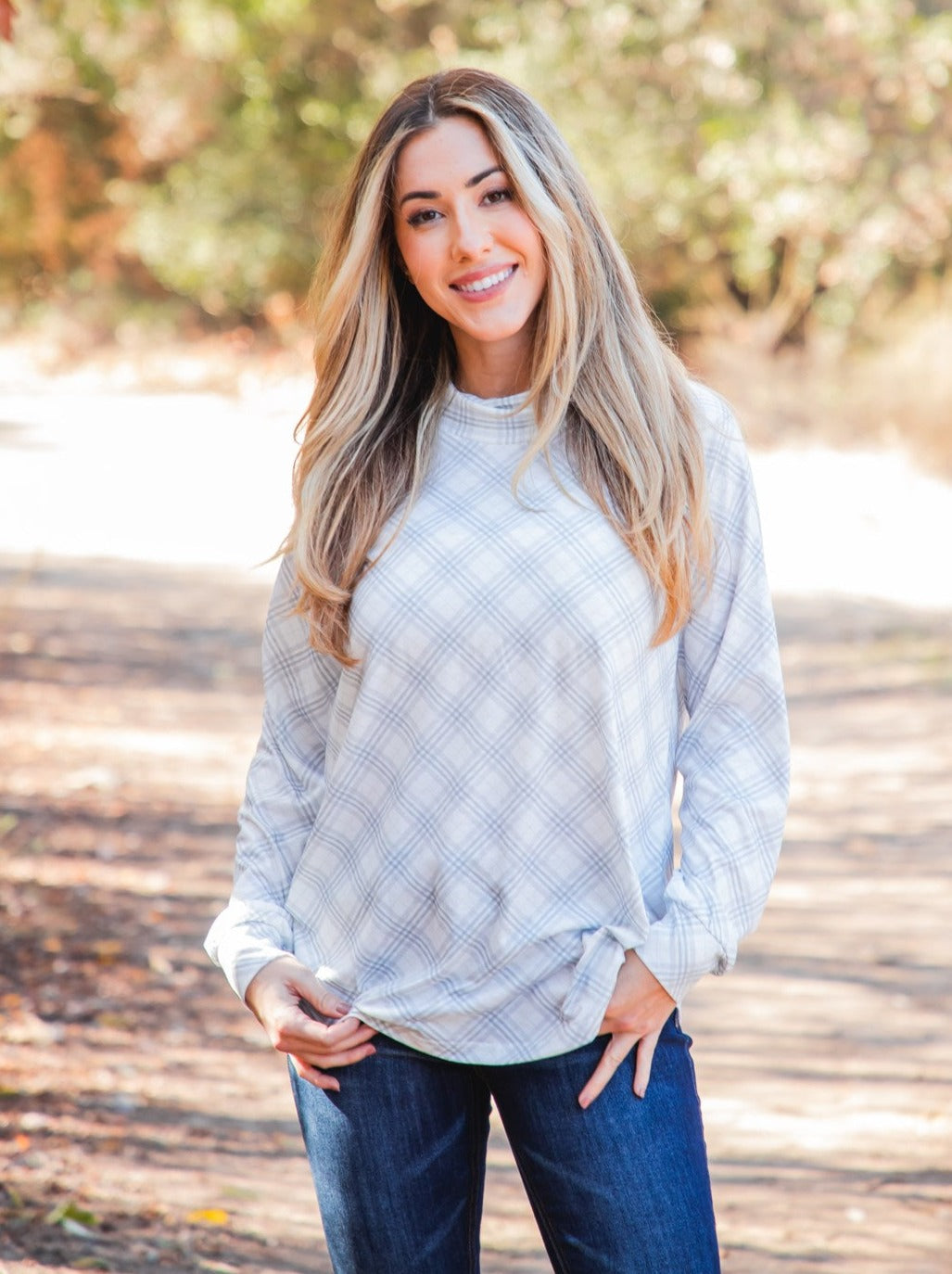 Patterned Cowl Neck Top