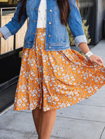 Floral Laura Skirt - Orange