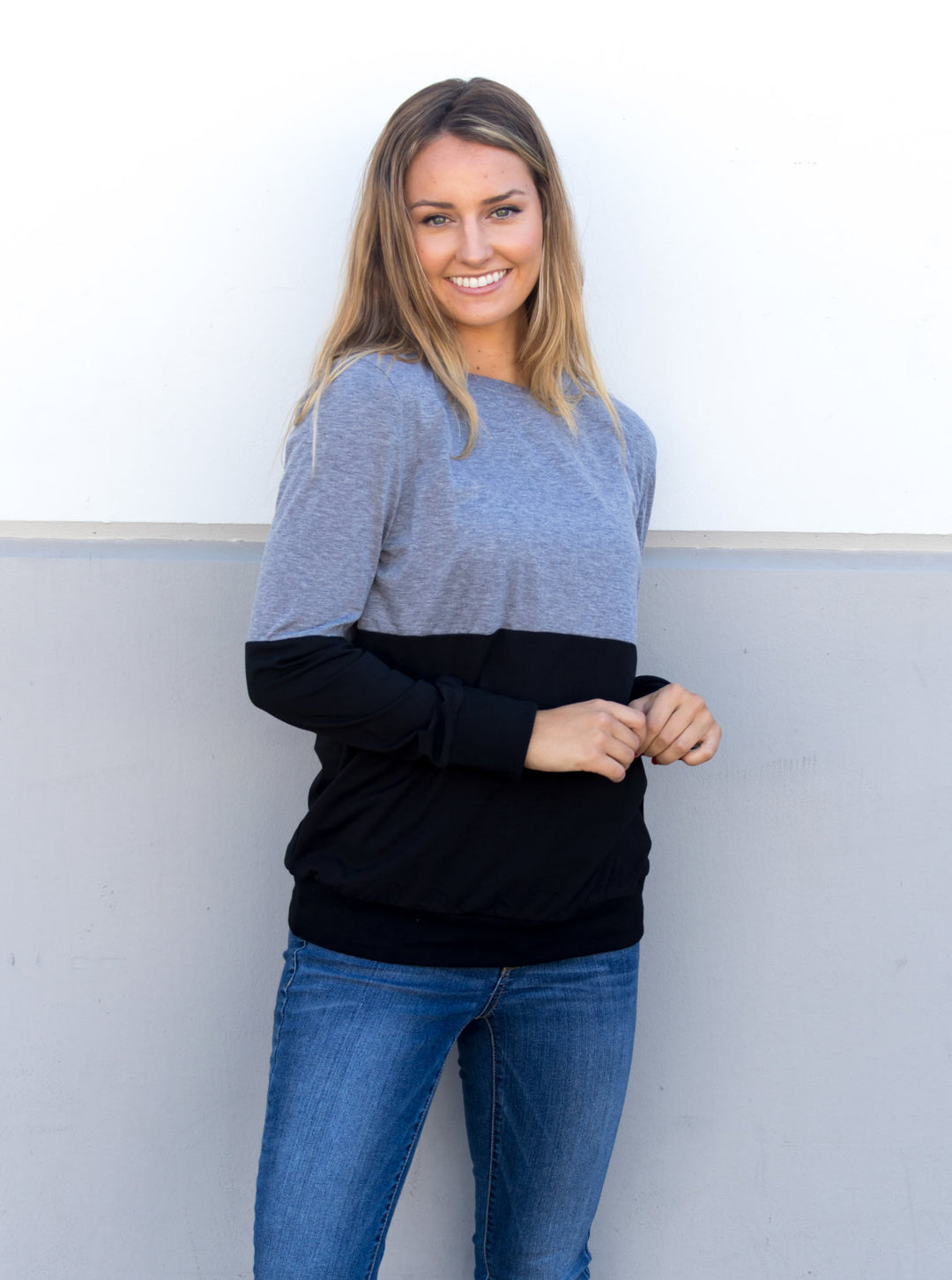 Colorblock Pullover - Tickled Teal LLC