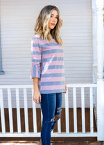 The Allie Top - Pink/Charcoal