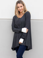 Thumb Hole Stripe Tunic