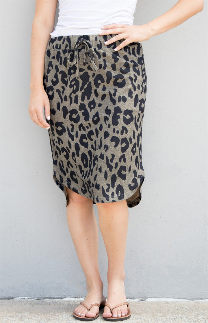 Cheetah Weekend Skirt - Brown - Tickled Teal LLC