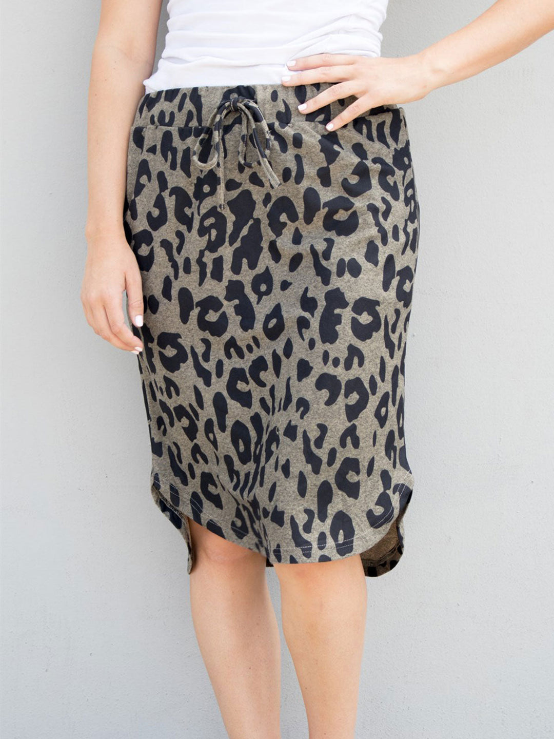 Cheetah Print Tie Waist Weekend Skirt