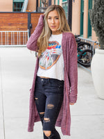 The Mae Cardigan - Purple/Mauve