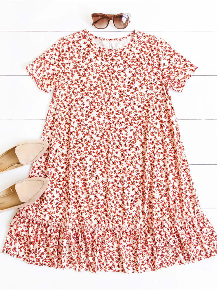 Rudy Dress - Small Red Floral
