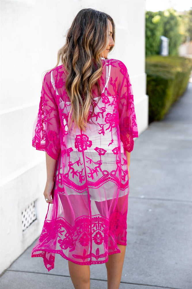 The Lacey Kimono - Pink