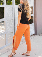 Brie Tie Pants - Clay Orange