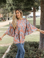 Austin Top - Tan Floral