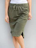 Solid Weekend Skirt - Olive - S-3X