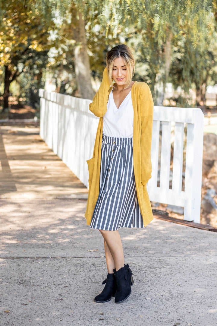 The Scarlet Cardigan - Mustard - Tickled Teal LLC