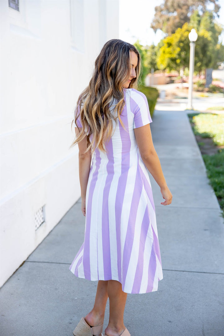 Cali Striped Tie Waist Dress