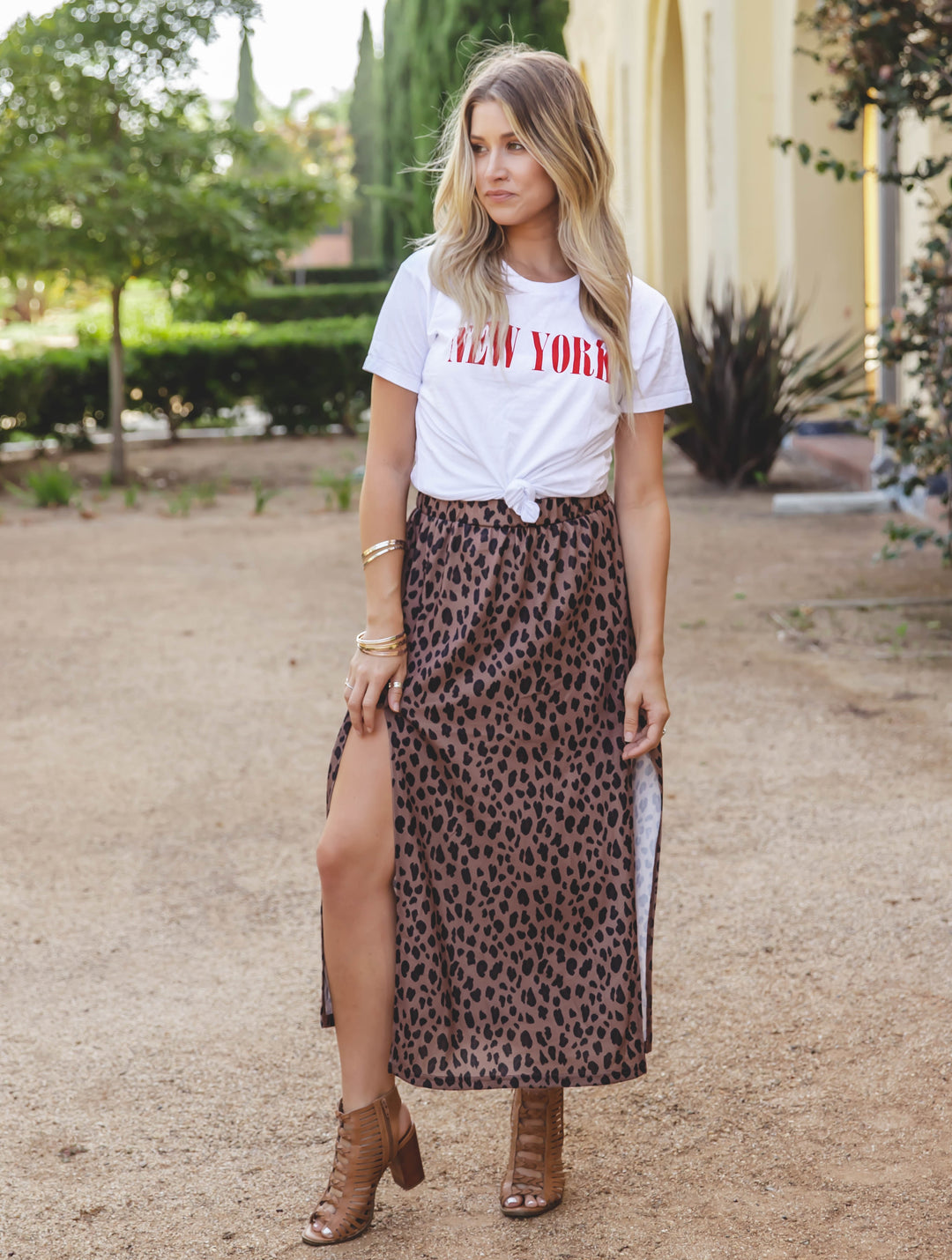 The Reign Maxi Skirt - Brown