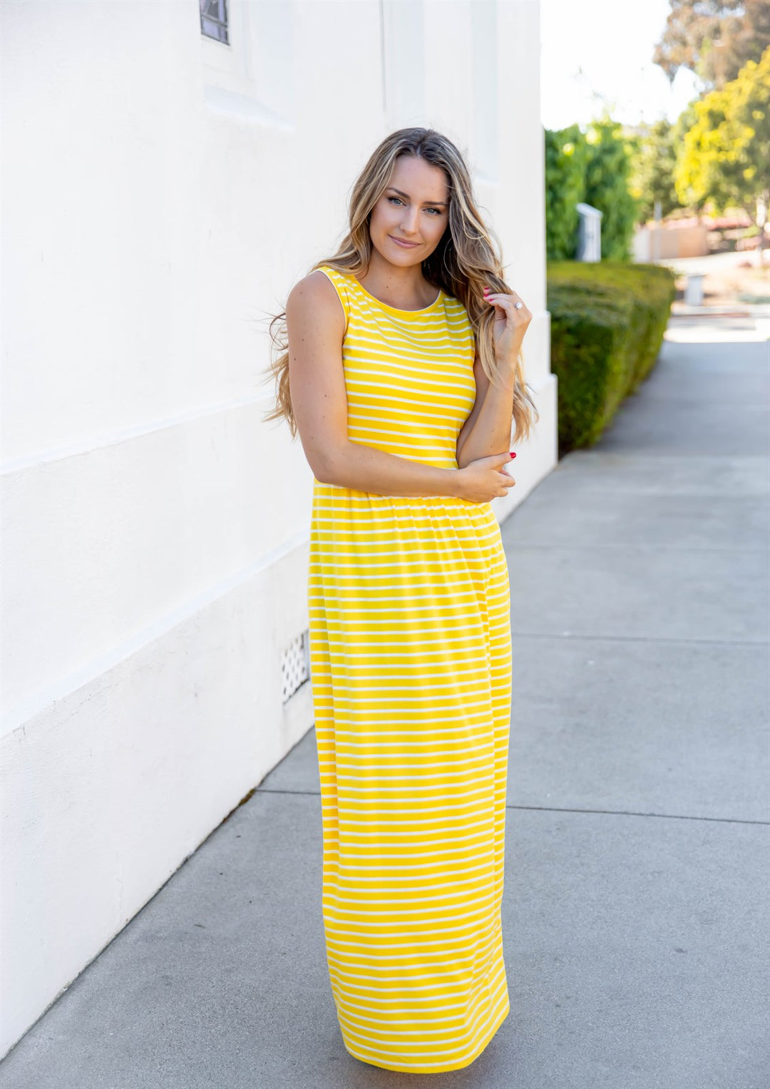 The Hazel Tank Dress - Yellow