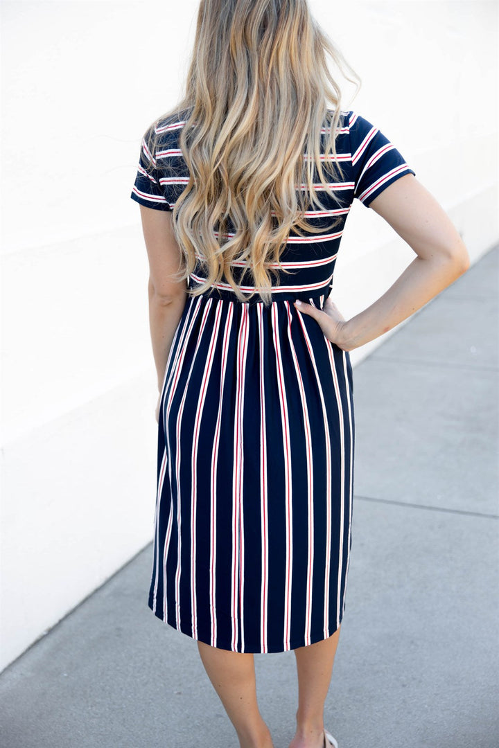 Striped Midi Eliana Dress