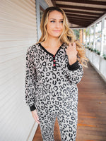 The Sterling Pajama Sets - Gray Leopard