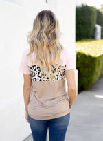 The Saylor Top - Tan/Pink