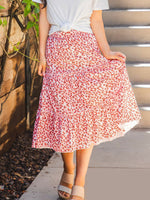 Amara Skirt - Small Red floral