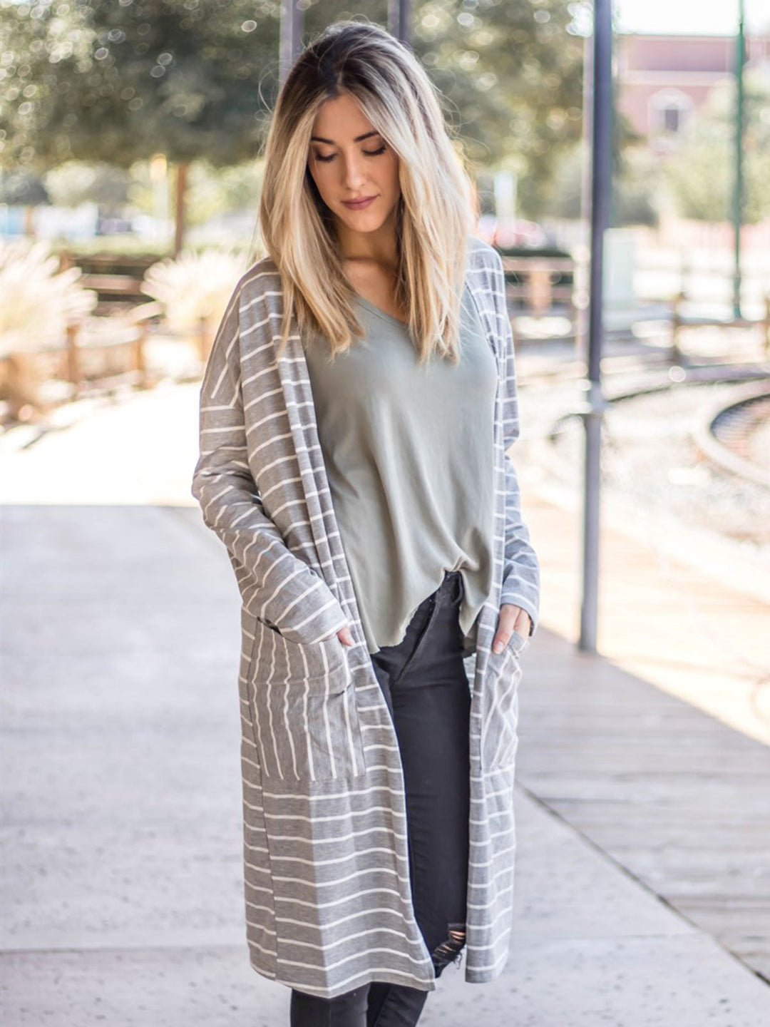 The Striped Leah Cardigan