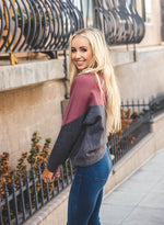 Georgia Pullover - Mauve/Charcoal