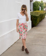 Ava Floral Weekend Skirt | S-3X - Pink